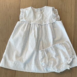 24 Month White Eyelet Dress and Bloomers Set